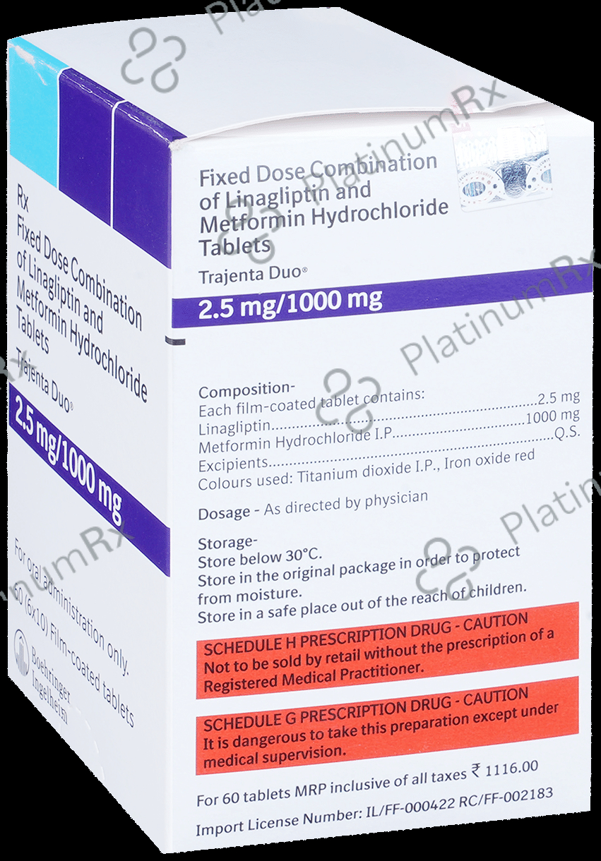 Trajenta Duo 2.5/1000mg Tablet 10s