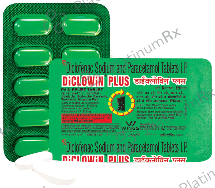 Diclowin Plus 50/325mg Tablet 10s