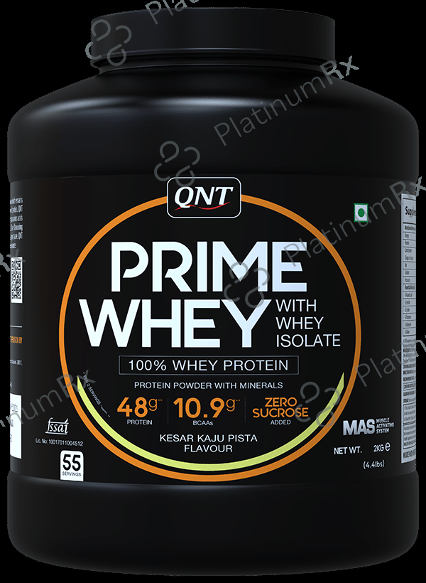 QNT Prime Whey Isolate Powder Kesar Kaju Pista 2 kg