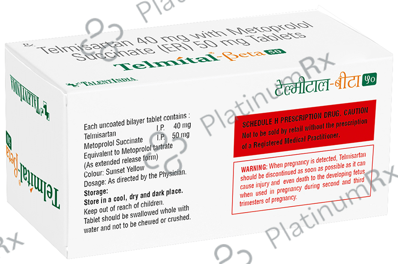 Telmital-Beta 50 Tablet ER