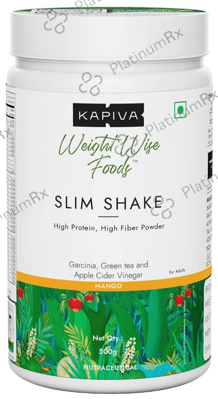 Kapiva Weight Wise Foods Slim Shake Weight Control with High Protein & High Fibre - Flavour Mango