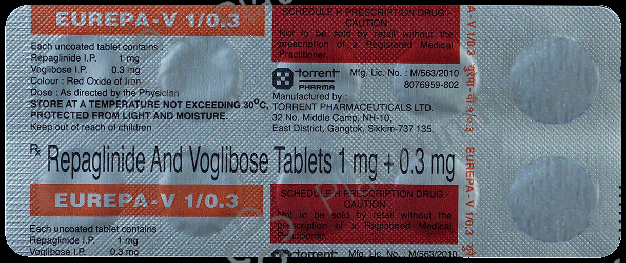 Eurepa V 1/0.3mg Tablet 10s