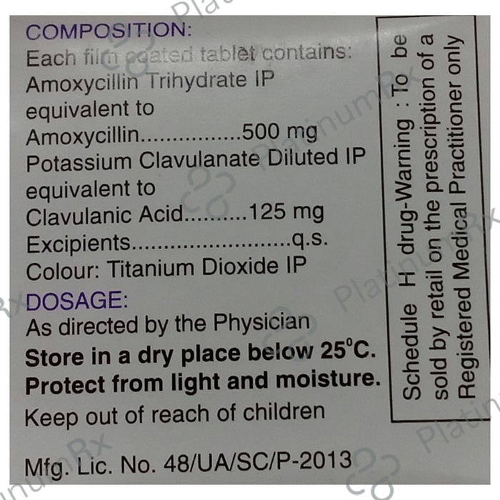 Flemiclav 500/125mg Tablet 10s