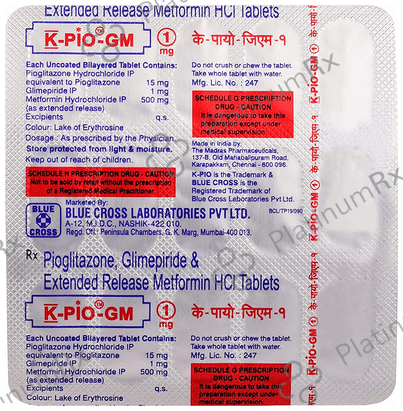K Pio Gm Tablet ER 15s