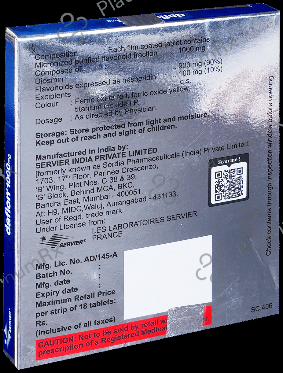 Daflon 1000mg Tablet 18s