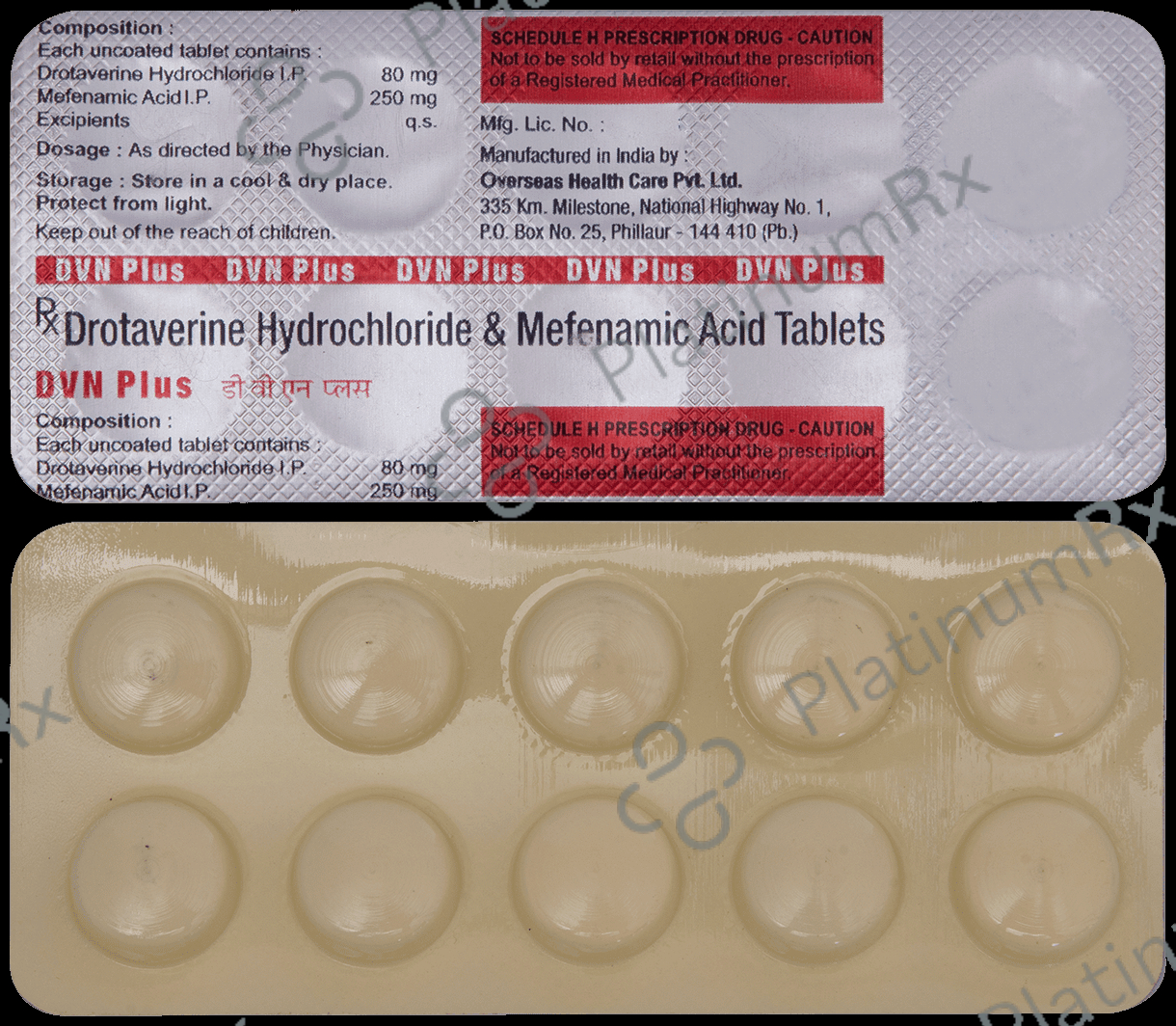Dvn Plus 80/250mg Tablet 10s