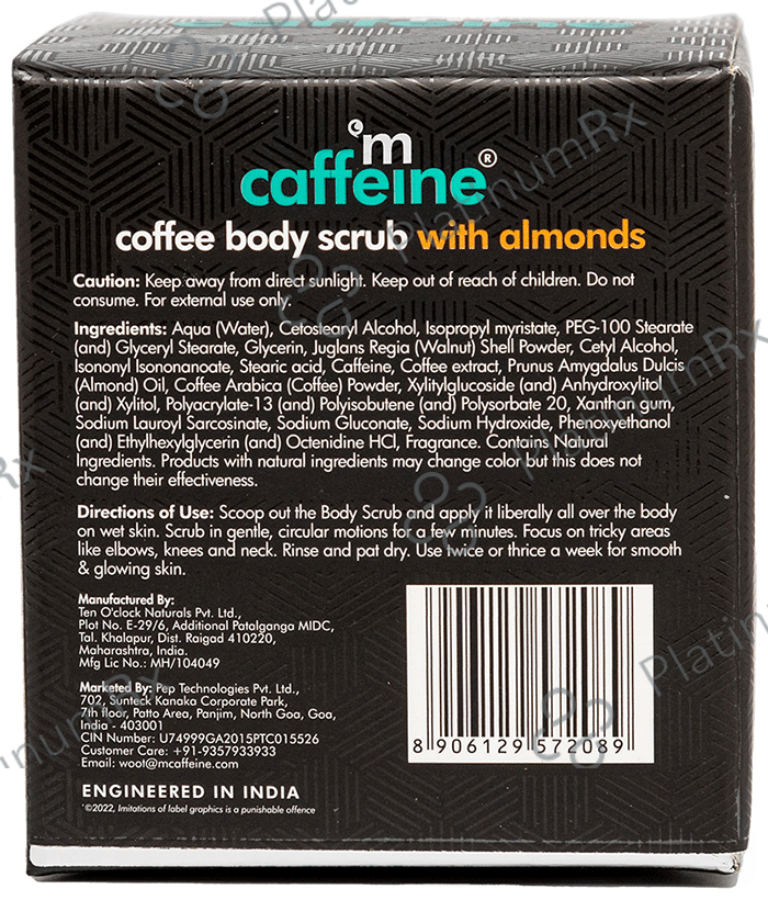 mCaffeine Coffee Body Scrub with Almonds