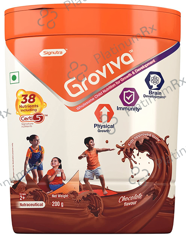 Groviva Child Nutrition Flavour Chocolate Powder 200gm