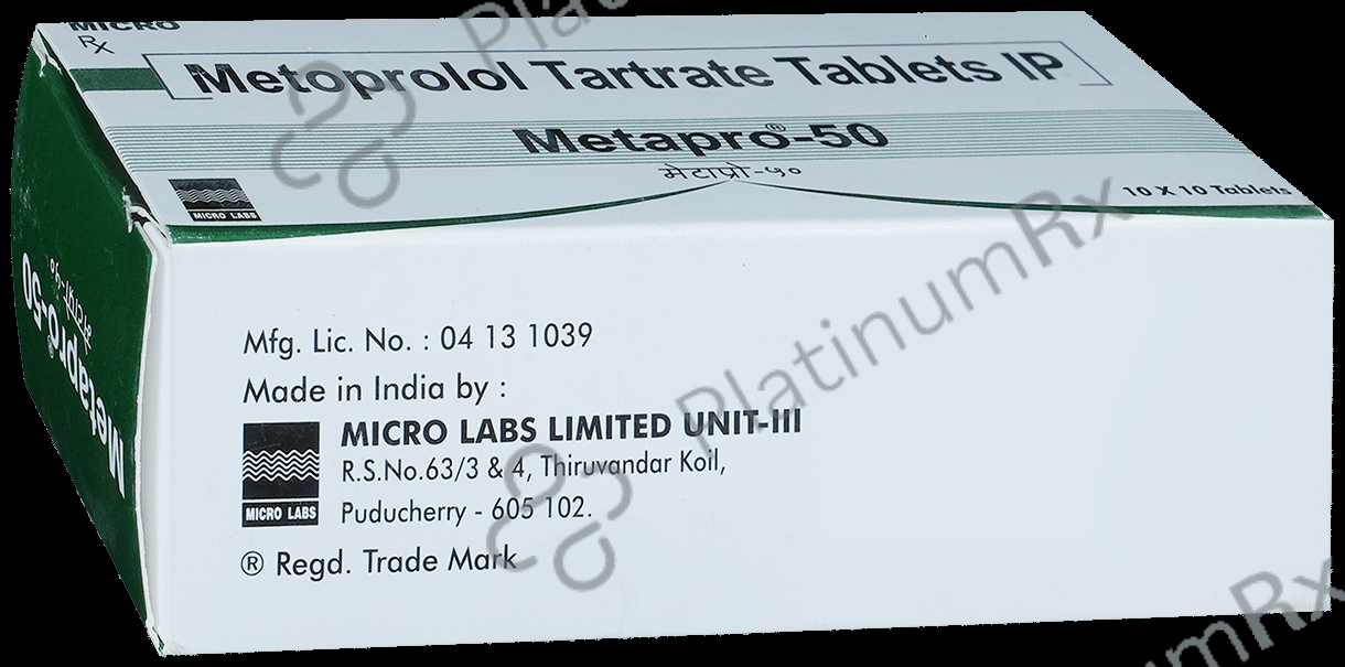 Metapro 50mg Tablet 10s