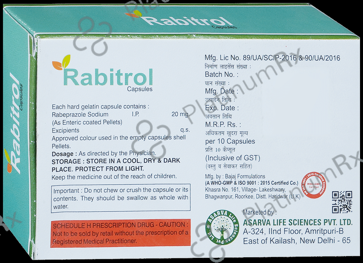 Rabitrol 20mg Capsule