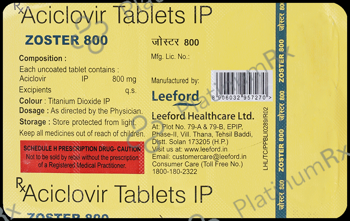 Zoster 800 Tablet