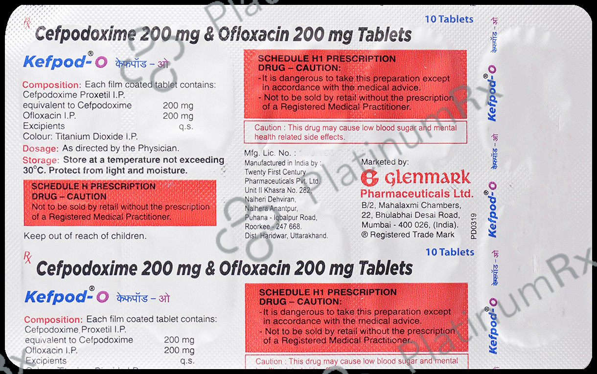 Kefpod O 200/200mg Tablet 10s