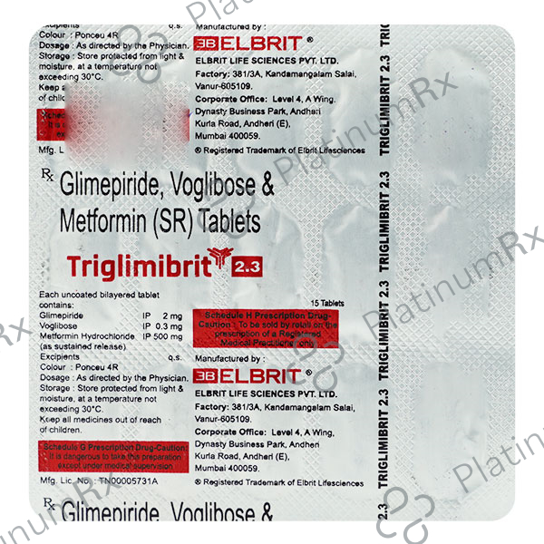 Triglimibrit 2/500/0.3mg Tablet SR 15s