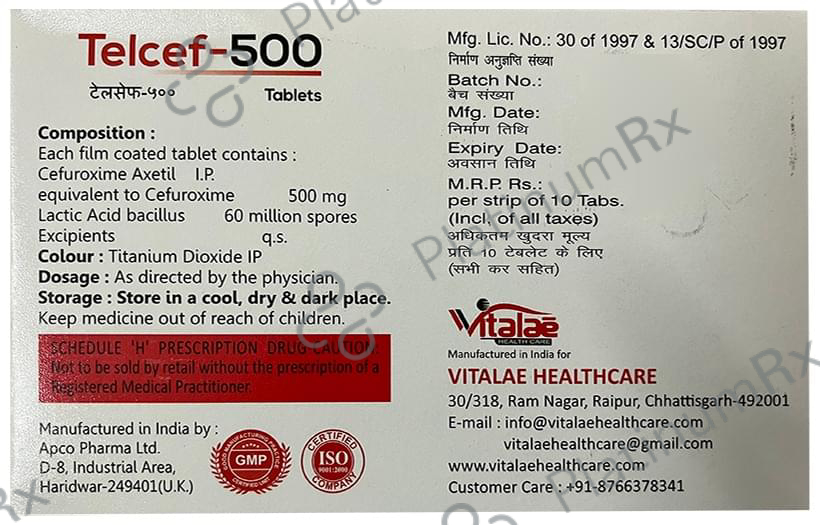 Telcef 500 Tablet