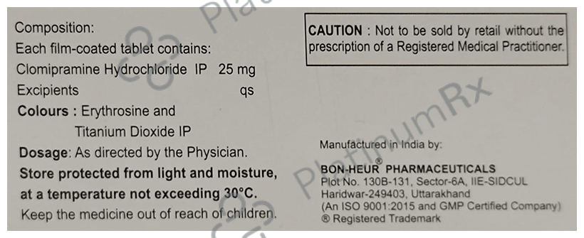 Jclomi 25mg Tablet