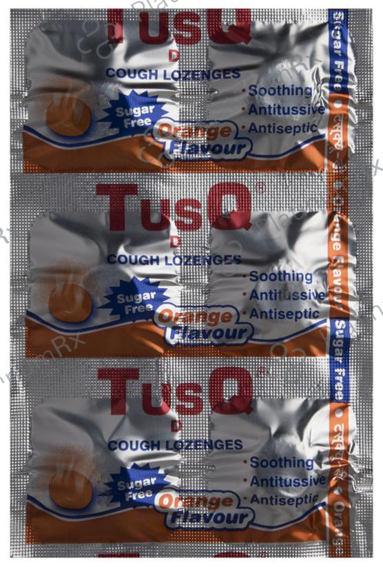 Tusq D Cough Lozenges Sugar Free 0.6/5mg 6s