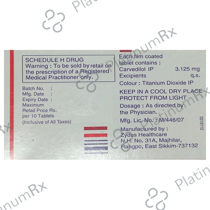Carvil 3.125mg Tablet 10s