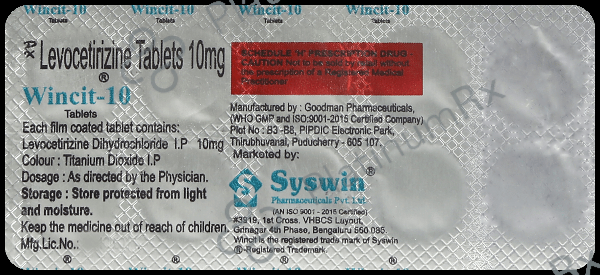 Wincit 10mg Tablet 10s