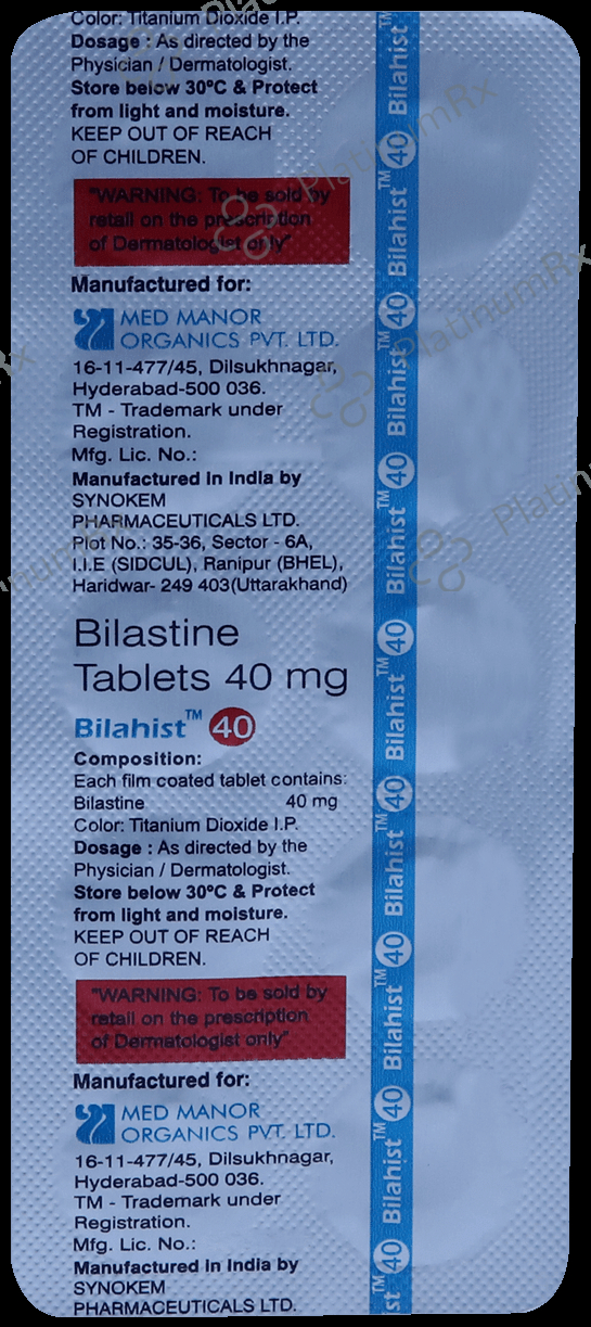 Bilahist 40mg Tablet