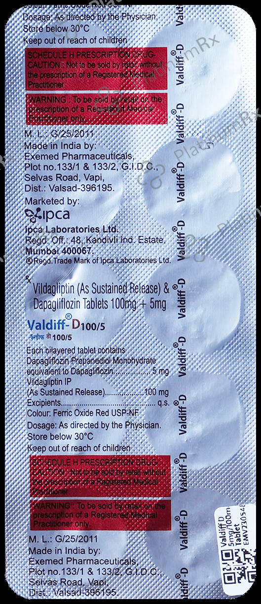 Valdiff D 5mg/100mg Tablet