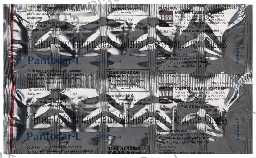 Pantocar L 75/40mg Capsule SR 10s