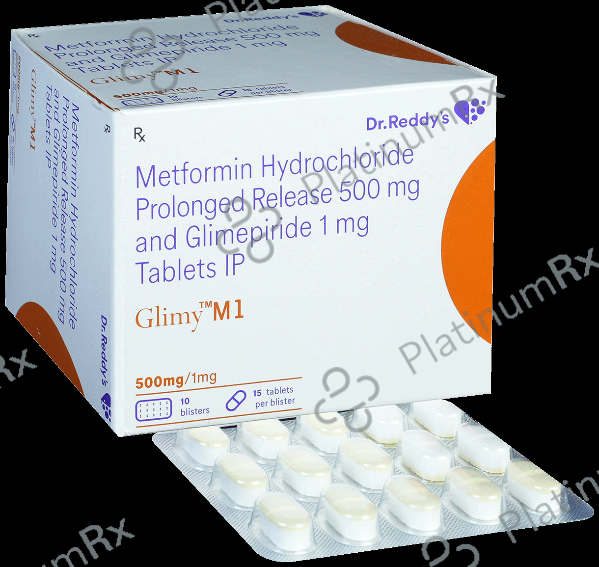 Glimy M 1 1/500mg Tablet PR 15s