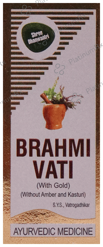 Shree Dhanwantri Herbals Brahmi Vati (with Gold)