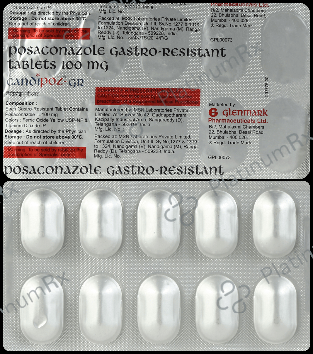 Candipoz GR 100mg Tablet 10s