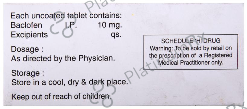 Bacfen 10mg Tablet 10s