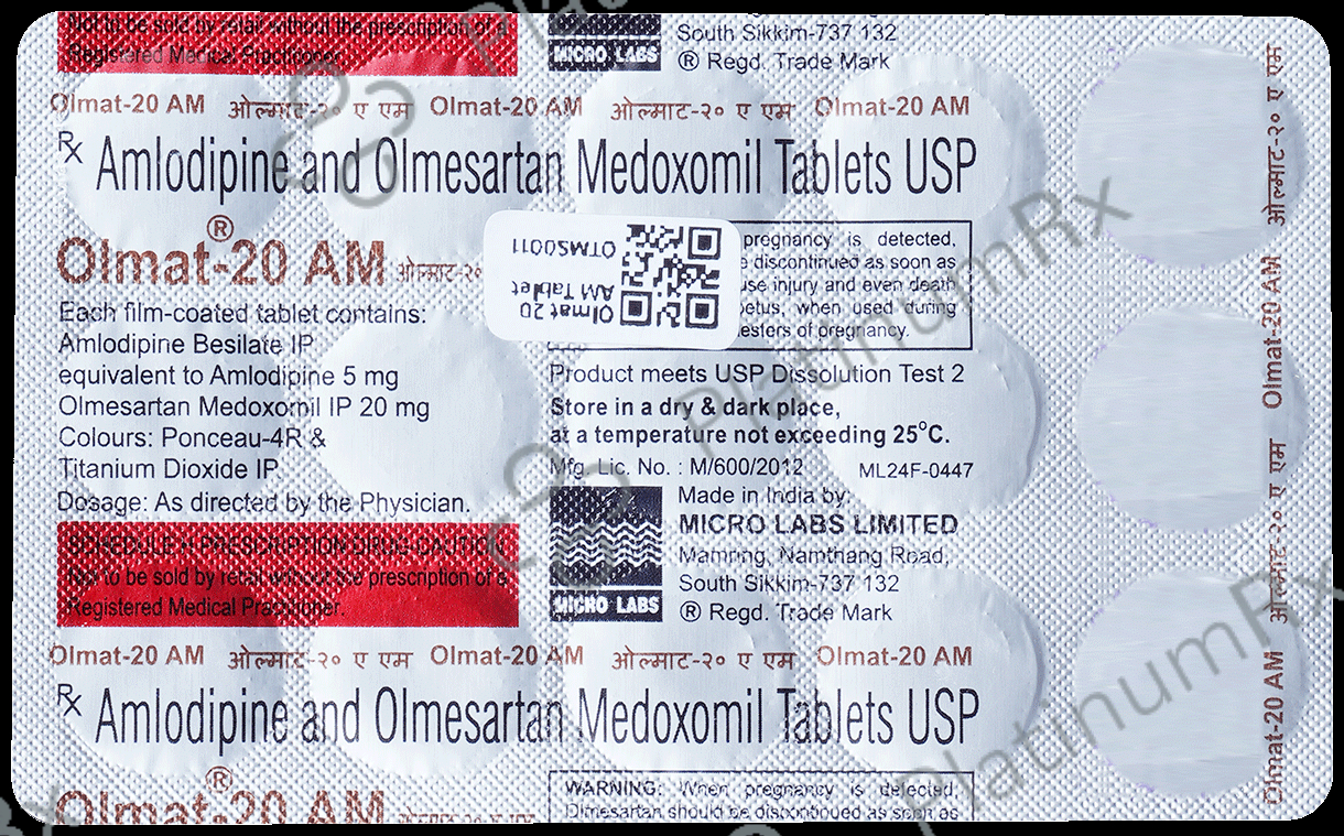 Olmat 20 AM 20/5mg Tablet 15s