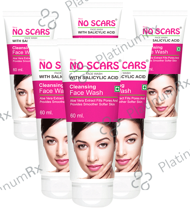NO Scars with Salicylic Acid Cleansing Face Wash ( 60ml) 6 Tubes