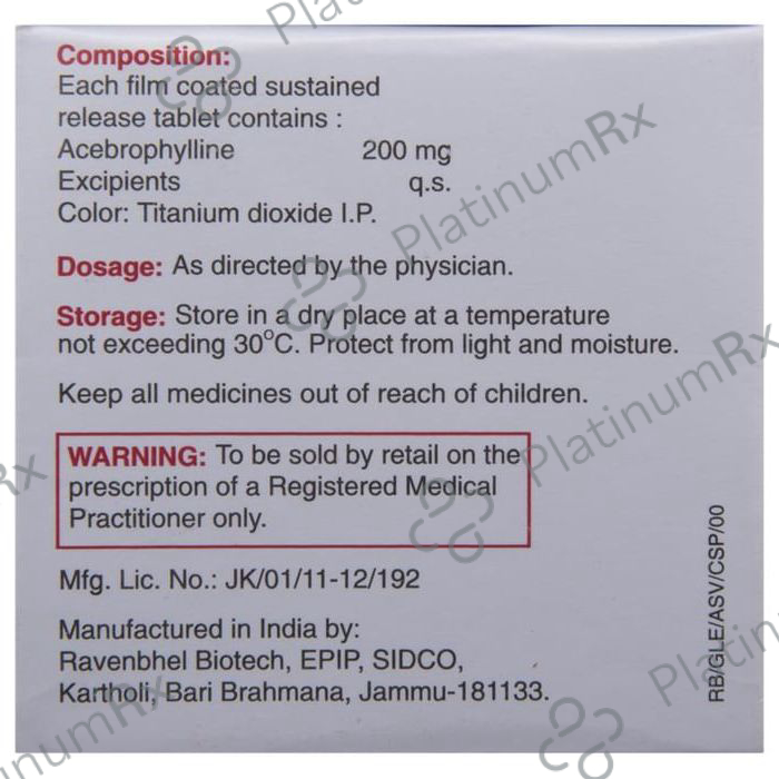 Ascovent SR 200mg Tablet 10s