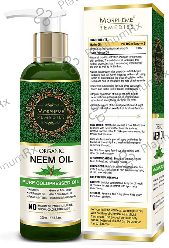 Morpheme Pure Organic Neem Oil 200 ml