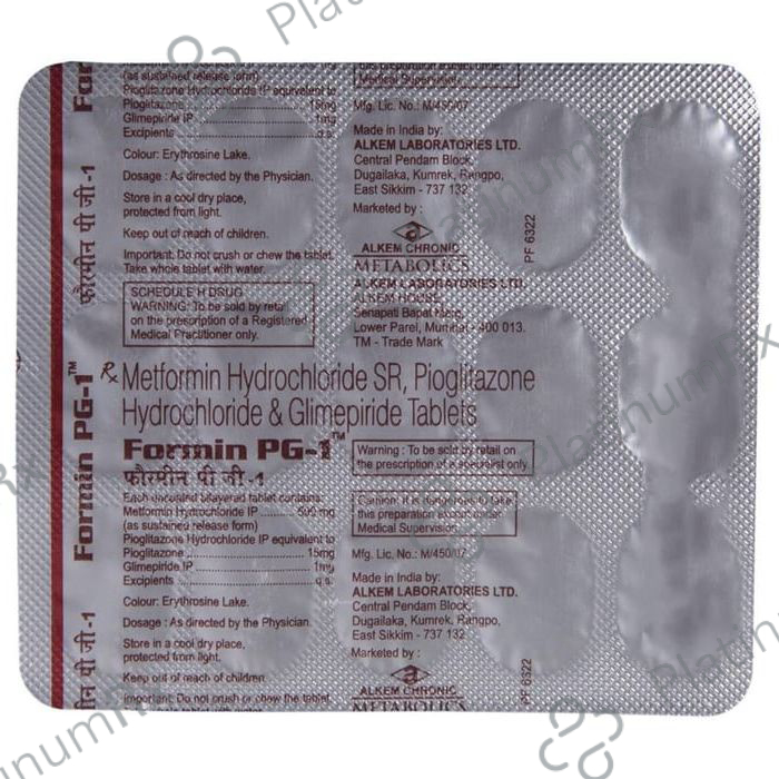 Formin PG 1/500/15mg Tablet SR 15s