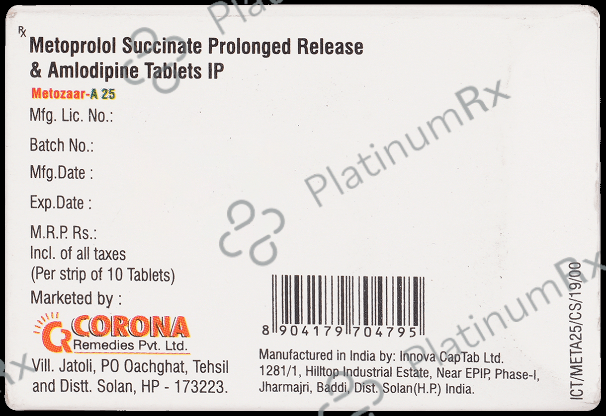 Metozaar-A 5mg/25mg Tablet