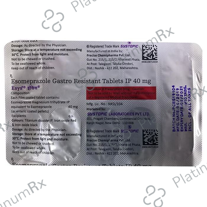 Esys 40mg Tablet 10s