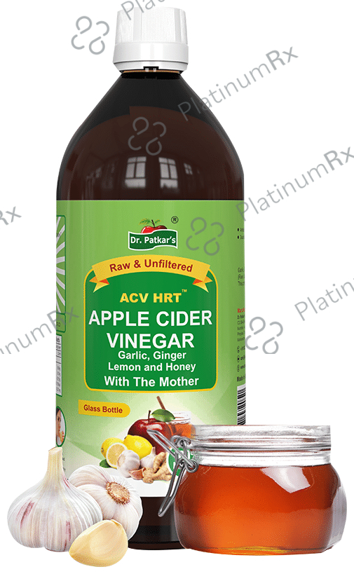Dr. Patkar's Apple Cider Vinegar with Garlic, Ginger, Lemon and Honey - Raw & Unfiltered for Weight loss 500 ml