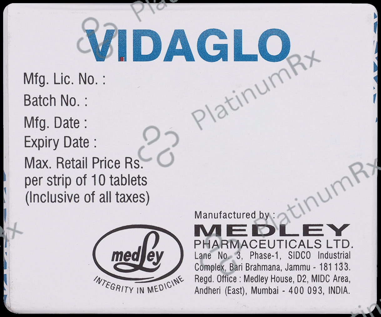 Vidaglo 50mg Tablet 10s