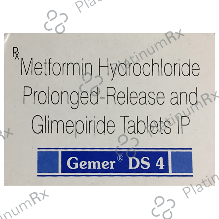 Gemer DS 4/1000mg Tablet PR 10s