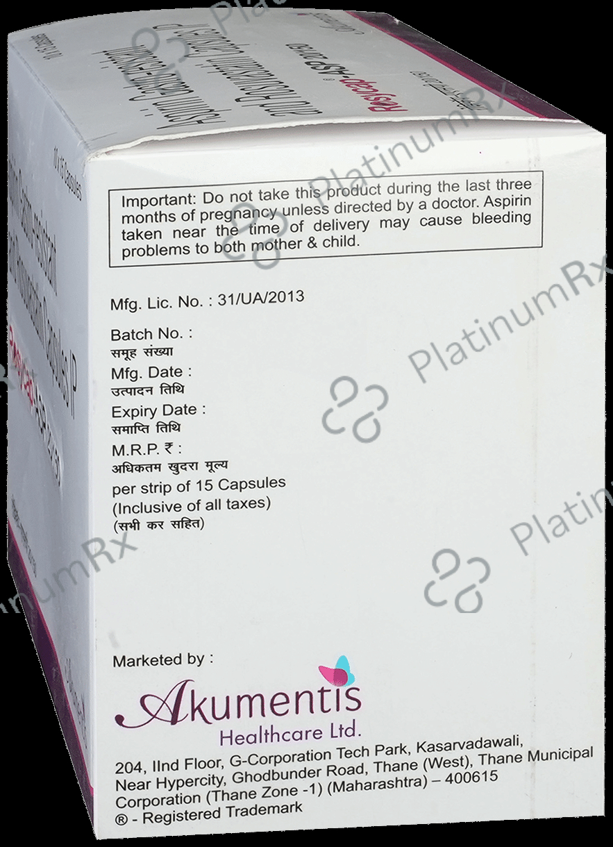 Rosycap ASP 20/150mg Capsule 15s
