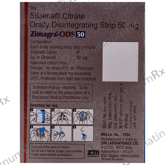 Zimagra-ODS 50 Orally Disintegrating Strip