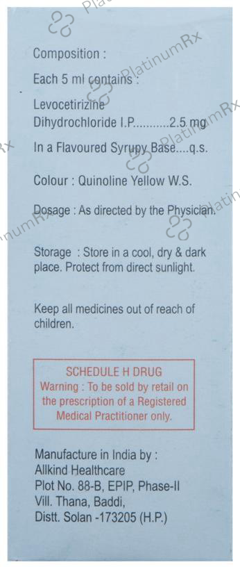 Levocet 2.5mg Syrup 60ml