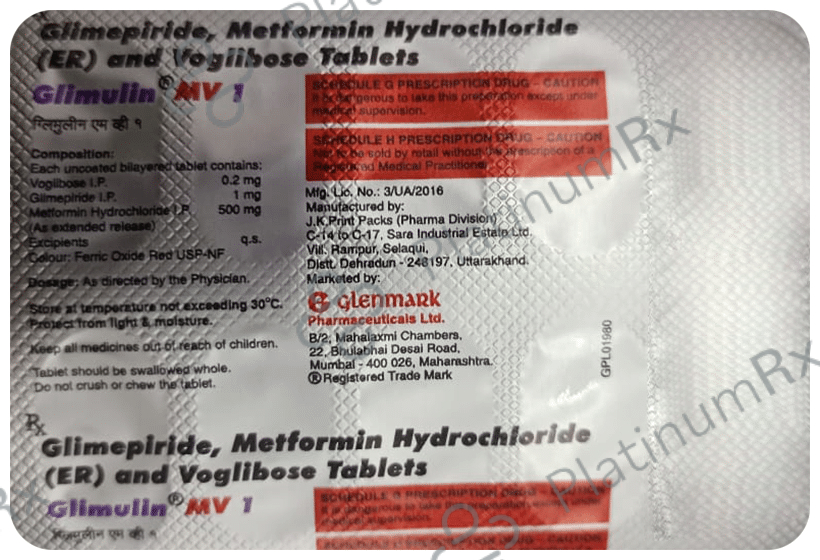 Glimulin MV 1/500/0.2mg Tablet ER 10s