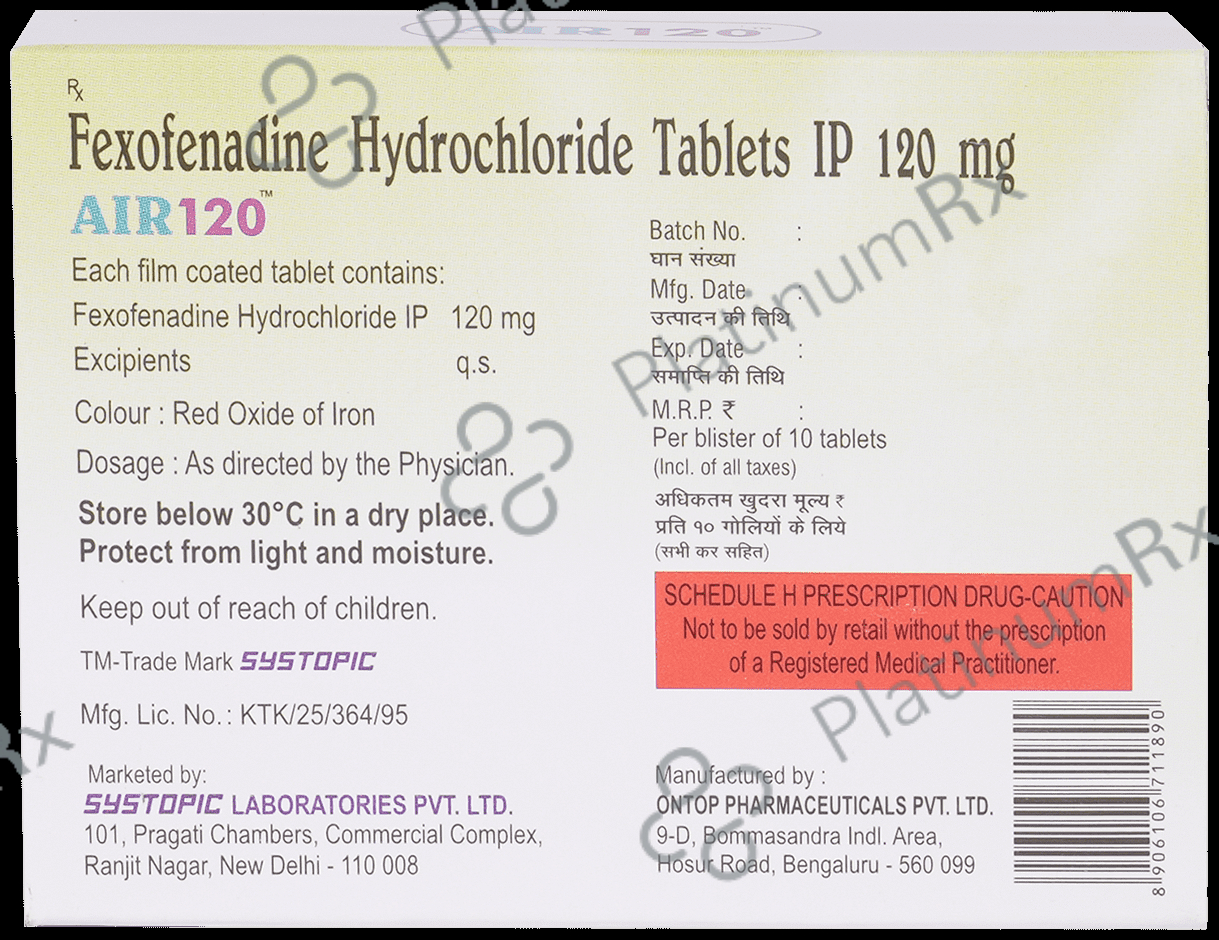 Air 120mg Tablet 10s