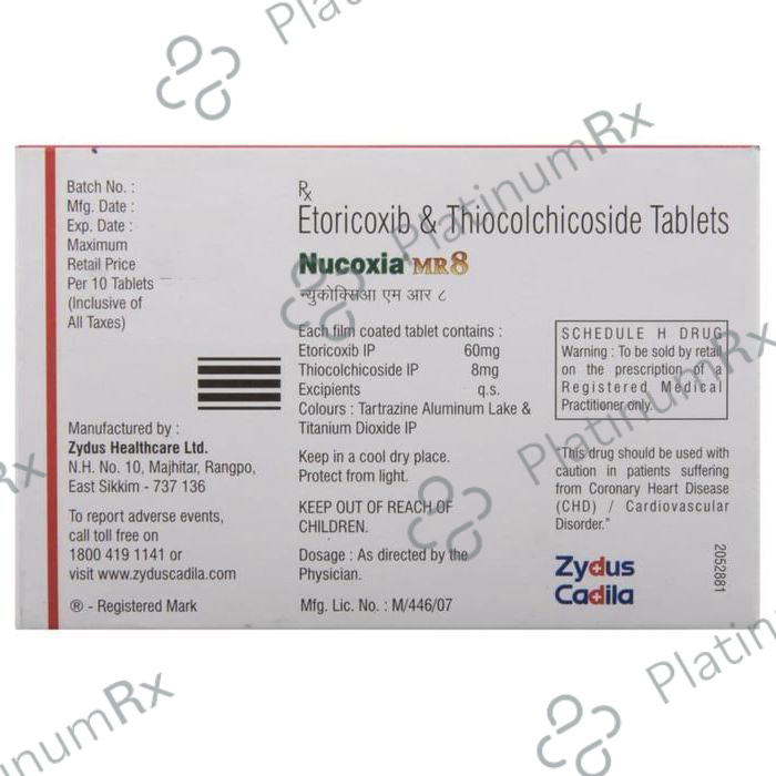 Nucoxia MR 60/8mg Tablet 10s