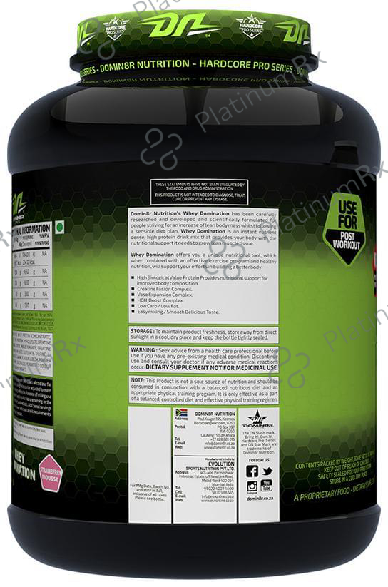 DOMIN8R Whey Protein Domination Powder Strawberry 4 lb
