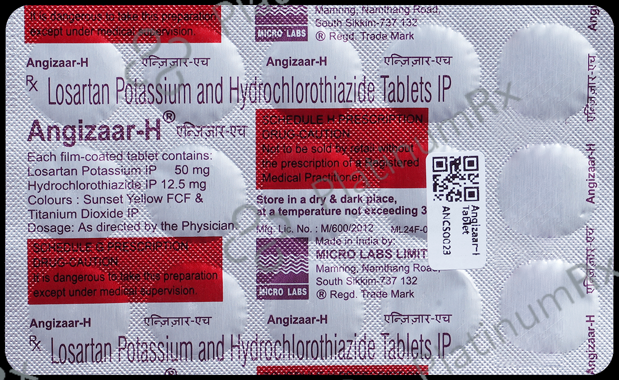 Angizaar H 12.5/50mg Tablet 15s
