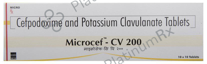 Microcef CV 200 200/125mg Tablet 10s