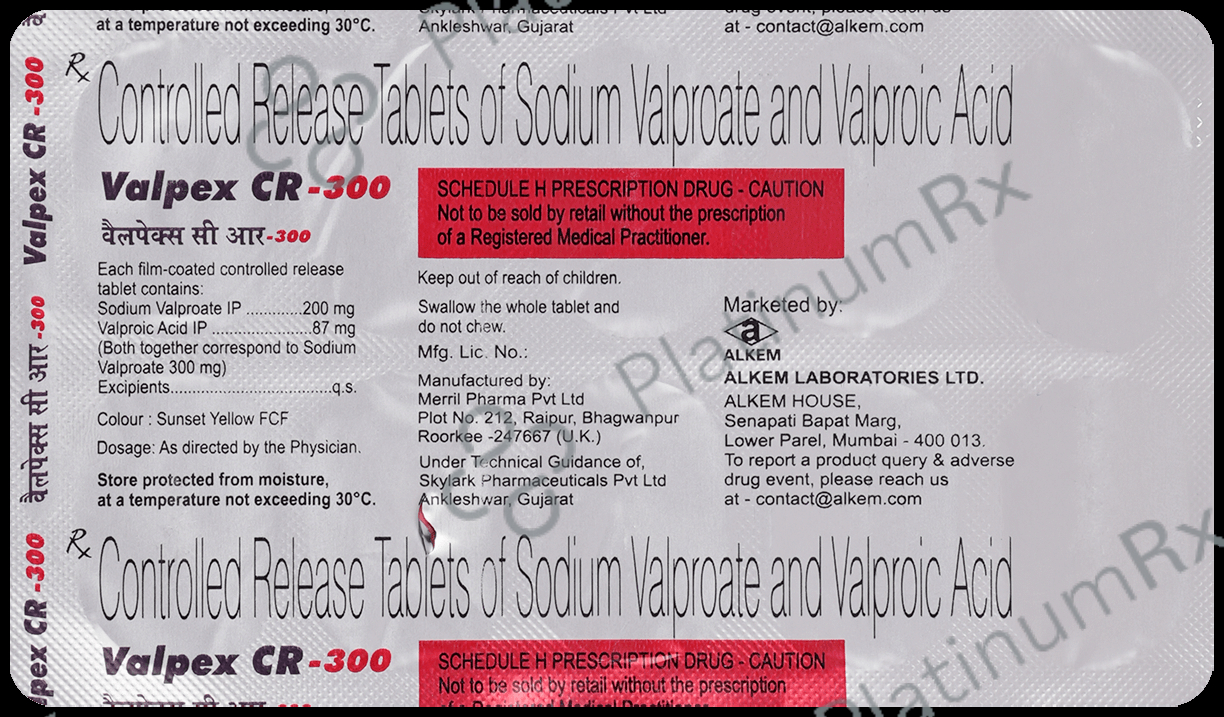 Valpex 300mg Tablet CR 10s