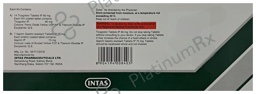 Ticastro AS 75/90mg Tablet Combikit 21s